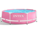 Каркасный бассейн Intex 28290 Metal Frame 244 х 76 см объем 2843 л Розовый