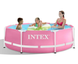 Каркасный бассейн Intex 28290 Metal Frame 244 х 76 см объем 2843 л Розовый