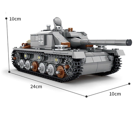 Конструктор Kazi 82048  "Танк",  518 деталей,  подсветка,  2 фигурки военных